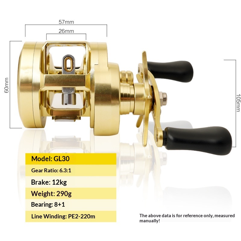 GL30 Full Metal Magnetic Baitc - Trolling Reel review and price